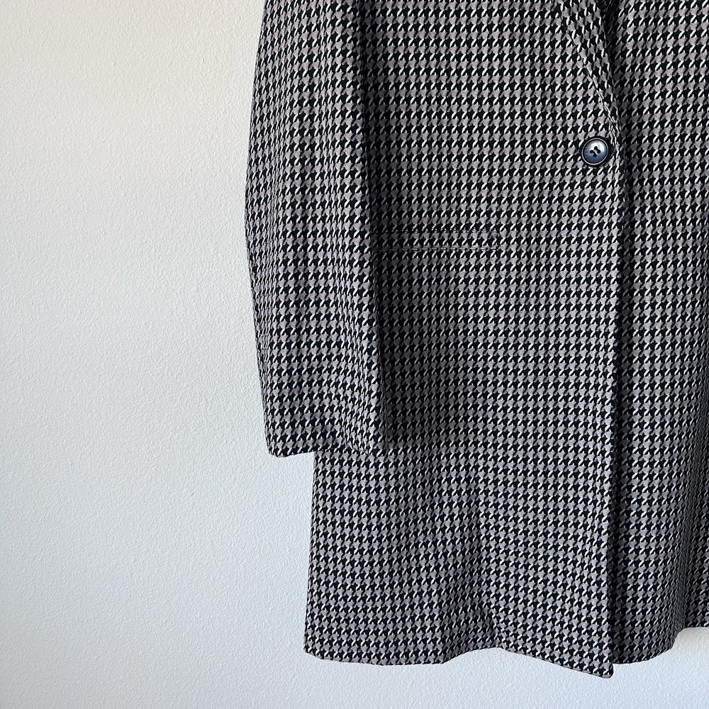 Sanctuary Carly Coat Longline Blazer Jacket Saddle Houndstooth Oversized Size L - Picture 6 of 13